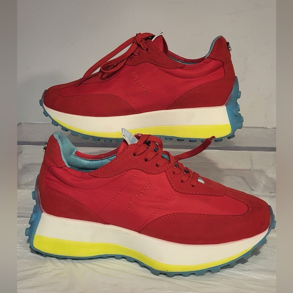 Price Drop.Steve Madden Red Chasen Sm Ny90 Sneakers